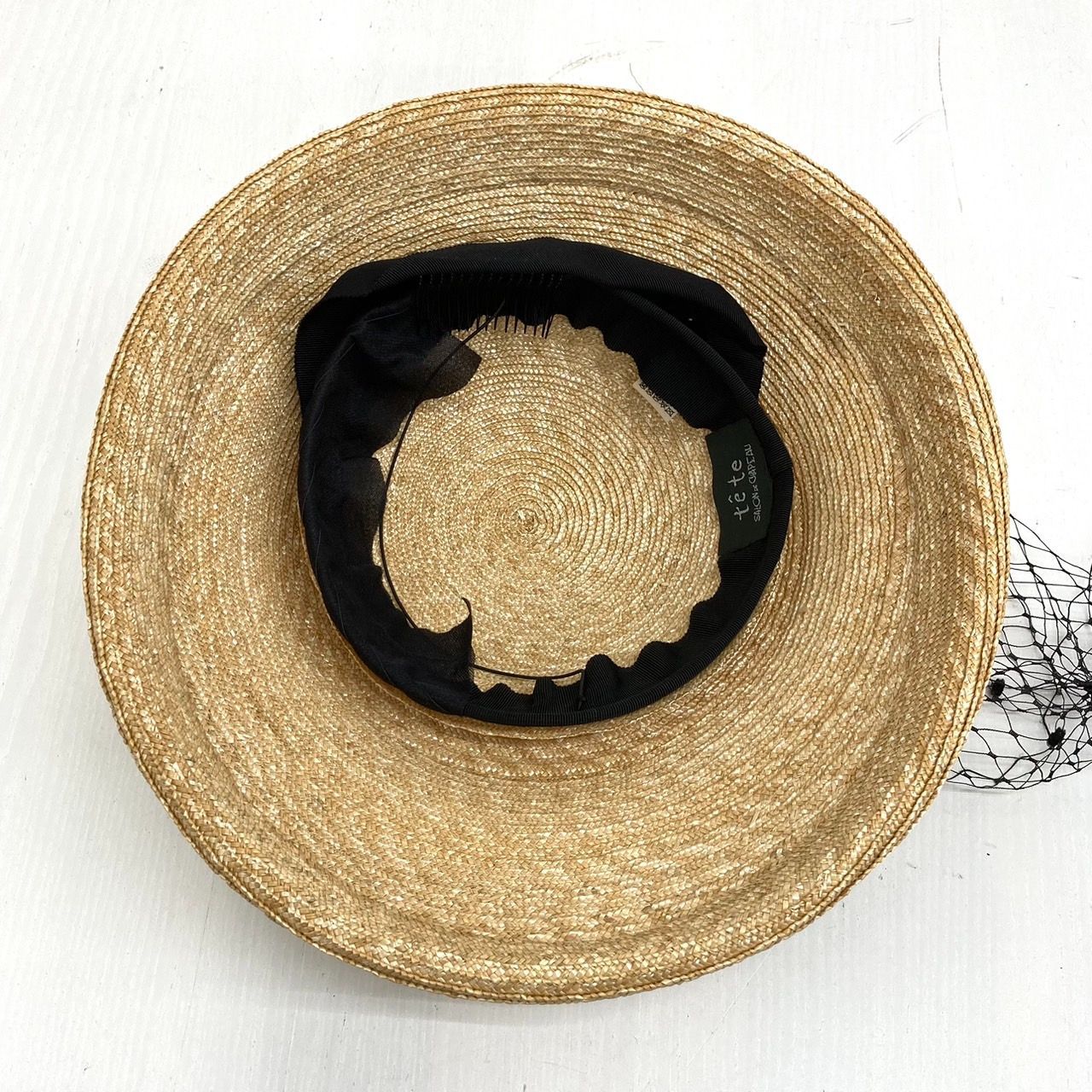 人気 ブランド チェック tete 麦わら帽子 テテサロンドシャポー chapeau de salon 帽子