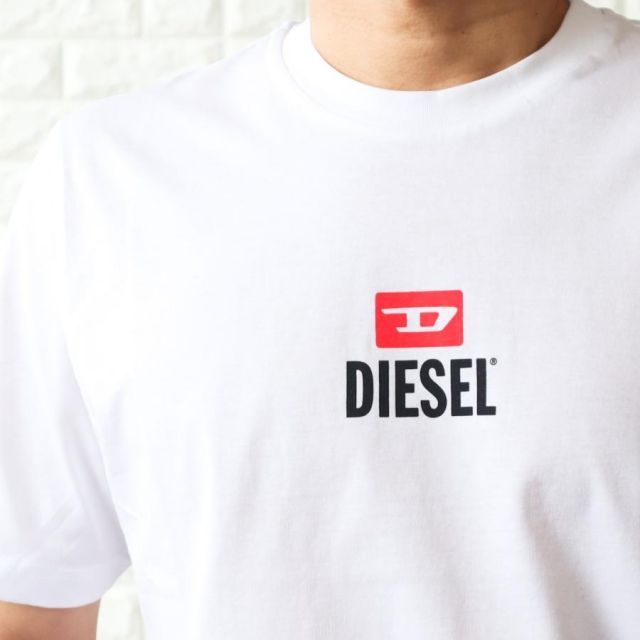 ディーゼル Tシャツ メンズ Dロゴ 大きいサイズあり ホワイト