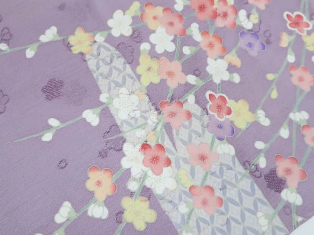 一輝堂】リサイクル着物 和装小物 帯締め帯揚げセット 角組 花文