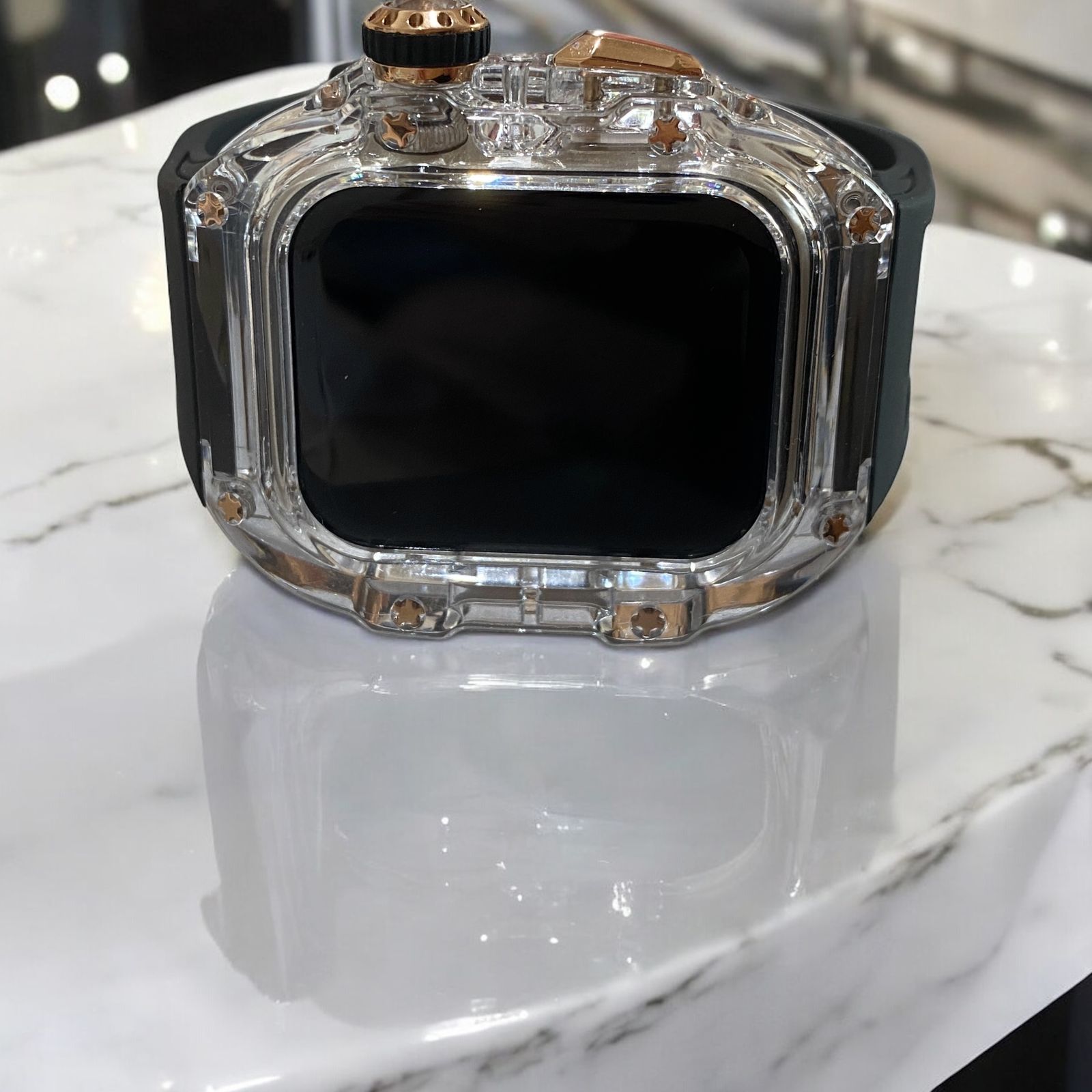 AppleWatch アップルウォッチバンド ラバーベルトカバー ウルトラ 49mm