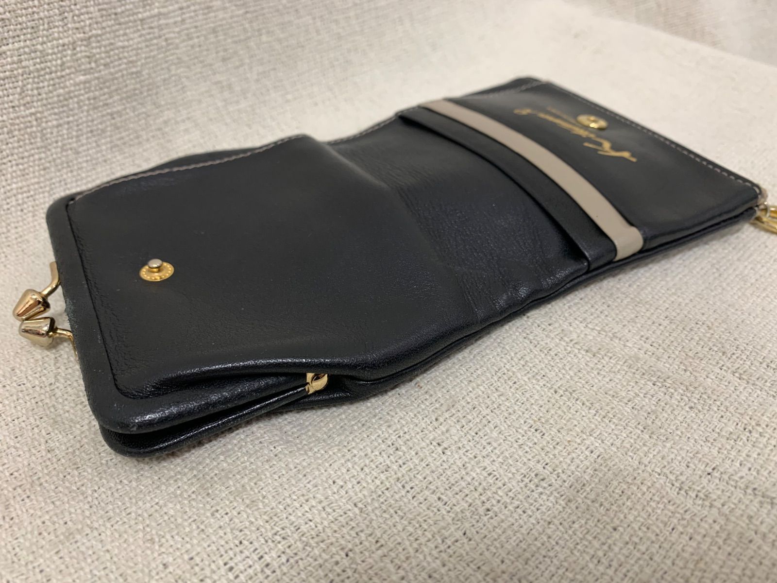 キタムラ 牛革ミニ財布 美品】KITAMURA U-14 K2 牛革三つ折り財布 キタムラ ピンク K