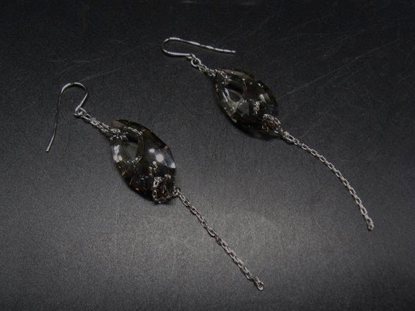 □極美品□ SWAROVSKI スワロフスキー クリスタル ピアス