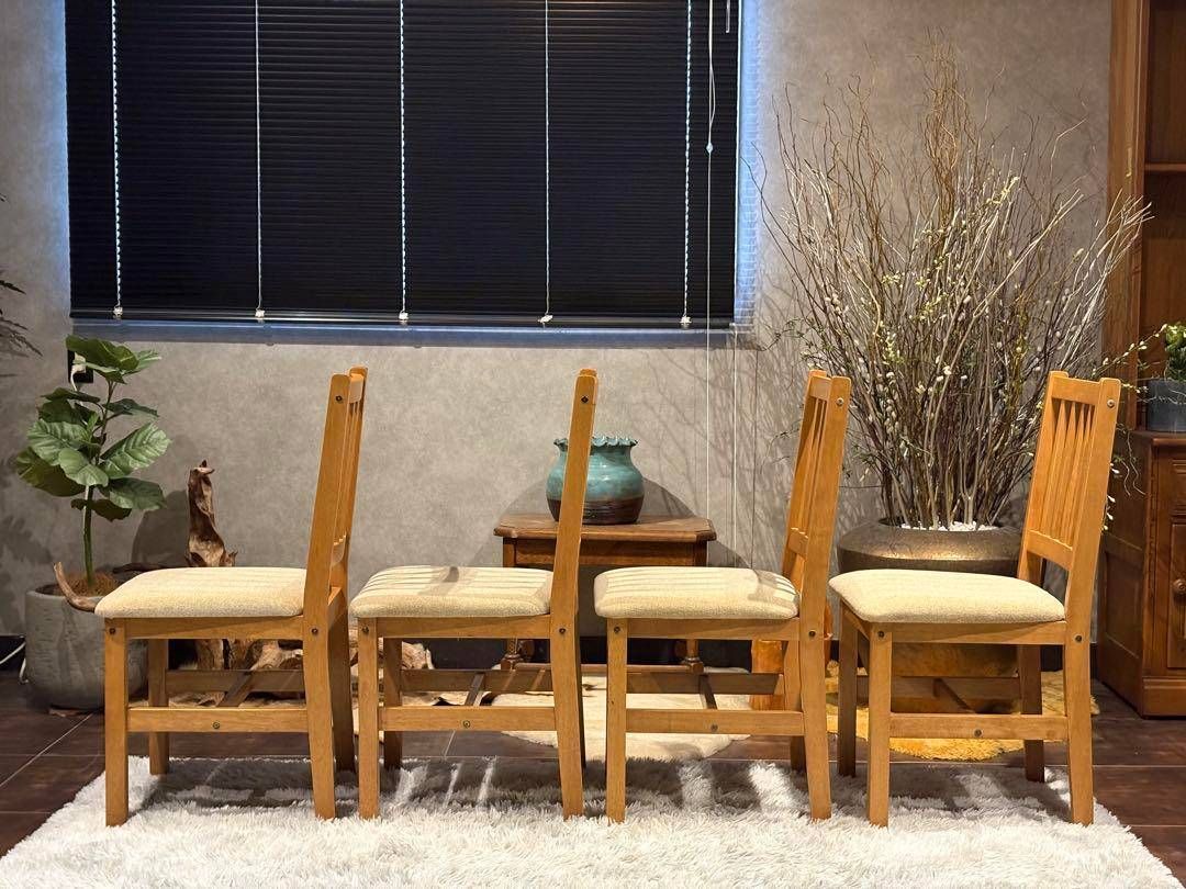 山善　YAMAZEN ダイニングチェア　リビングチェア　ビンテージ　4脚　YK 山善 YAMAZEN ダイニングチェア リビングチェア ビンテージ 4脚 YK