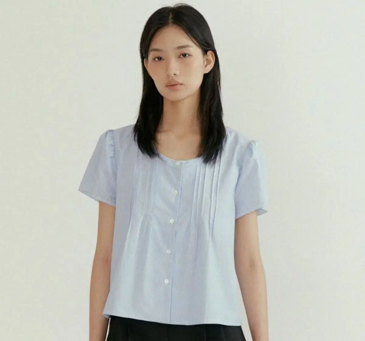 リングソウル ブラウス ピンタック ラウンド レディース シャツ 夏服