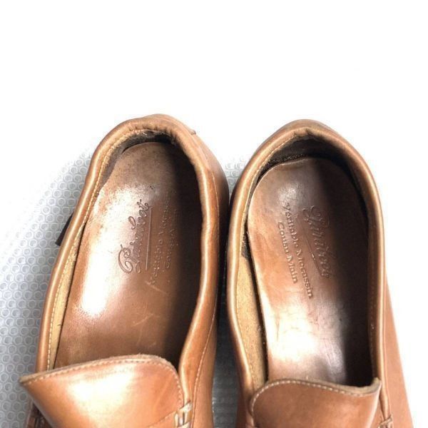 【公式正規品 3日出荷】ビンテージ品★パラブーツ★27.5-28.0-28.5cm程度★スリッポンシューズ コインローファー★ブラウン 茶色◆is7-20<sale> BOA 子供靴
