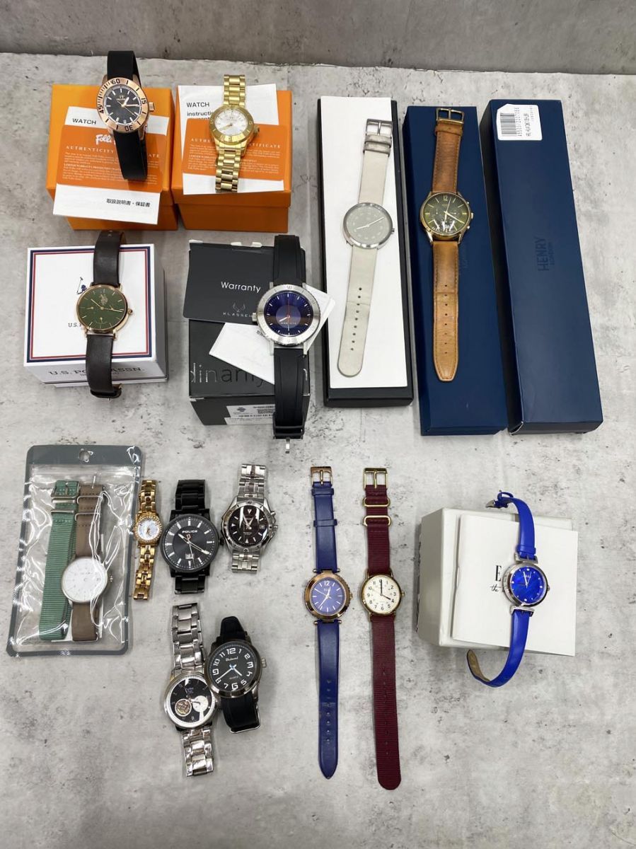 ブランド腕時計15点 HENRY LONDON セイコー US POLO ASSN フォリフォリ その他 ジャンク品 腕 時計 ◎レディース
