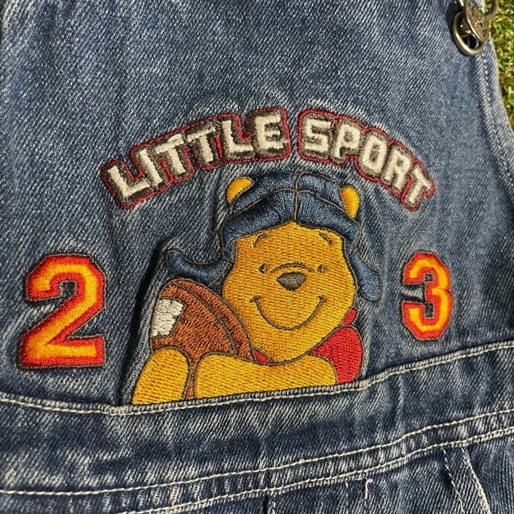 KIDS古着 90s DISNEY Vintage ディズニー プーさん刺繍 デニム