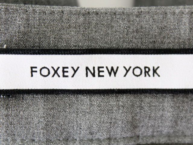 フォクシー FOXEY パンツ 32715 グレー 38 春夏秋 中古