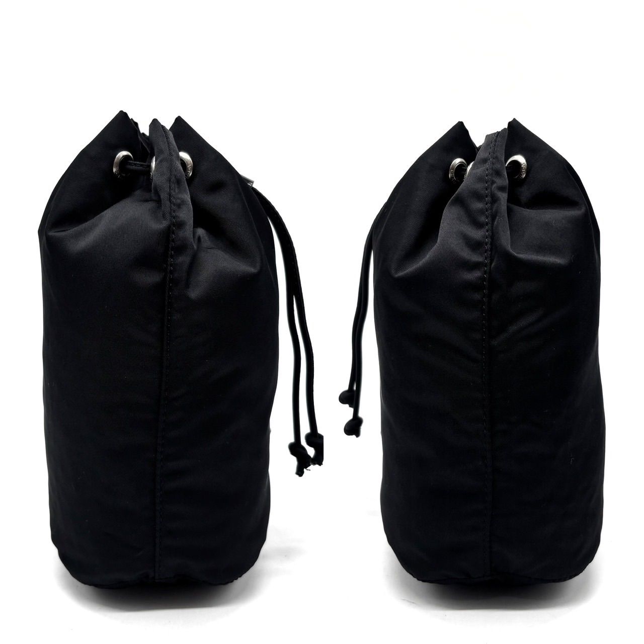 ✨美品✨ PRADA プラダ ハンドバッグ ポーチ 巾着 三角プレート