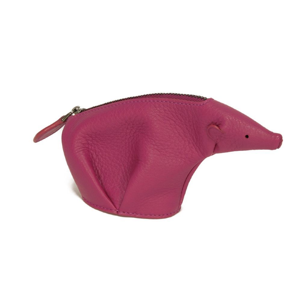 LOEWE ロエベ ベアー コインパース アニマル グレイン カーフ ピンク 小銭入れ 財布 ミニウォレット ♥ アナグラム エンボス フューシャ コインケース 199.79.G74