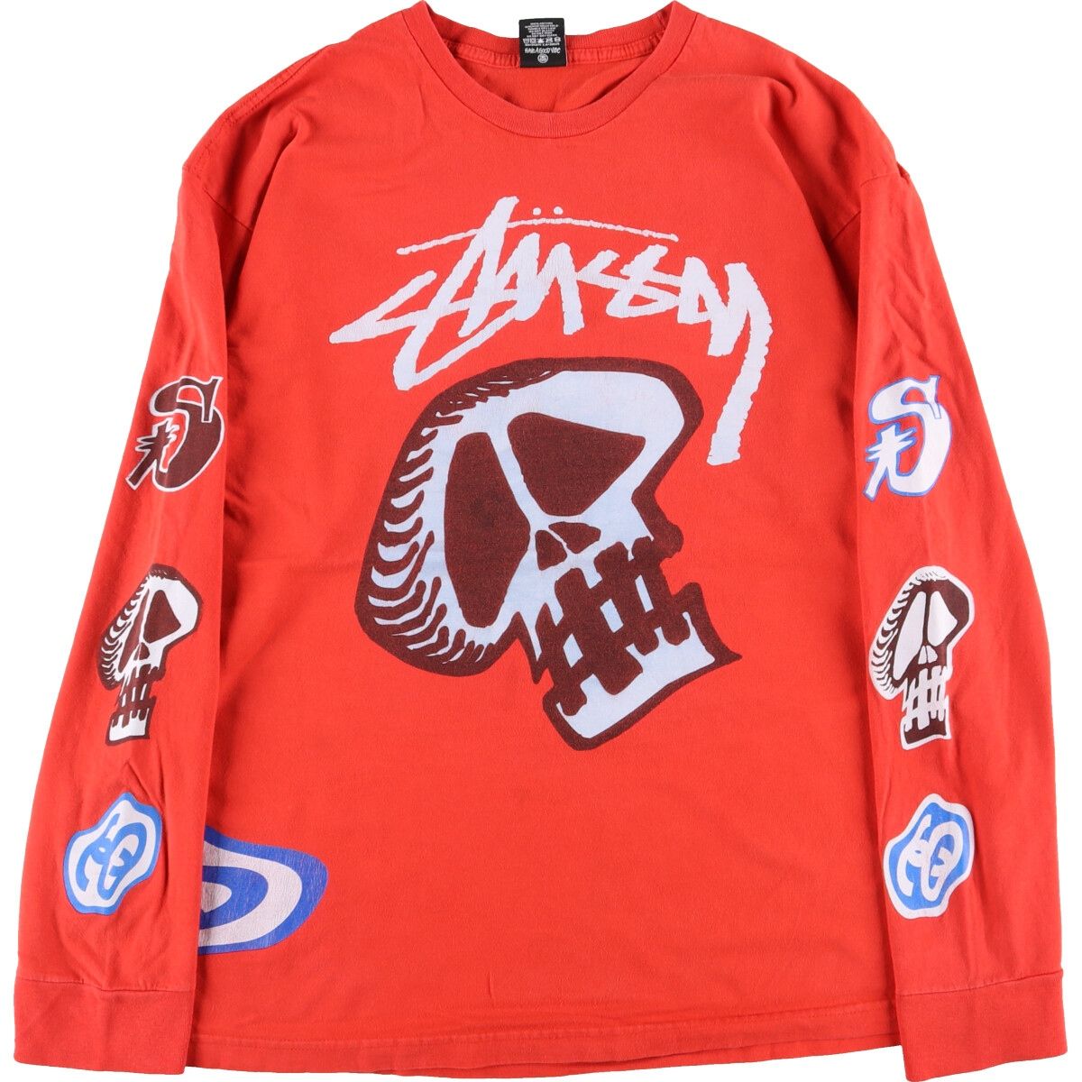 古着 ステューシー stussy 両面プリント 袖プリント ロングTシャツ 