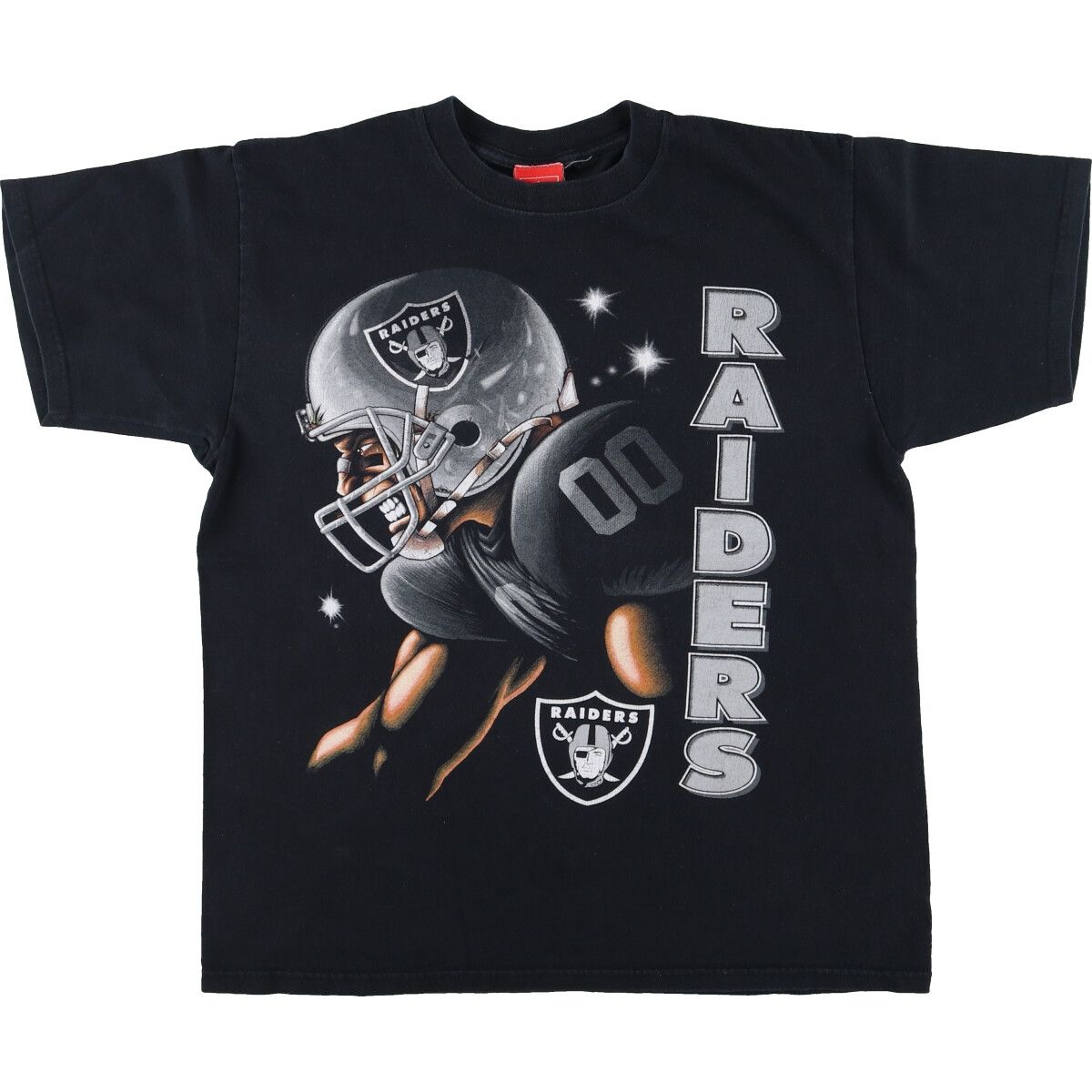 古着 NFL LAS VEGAS RAIDERS ラスベガスレイダース ロゴプリントTシャツ メンズL/eaa457283