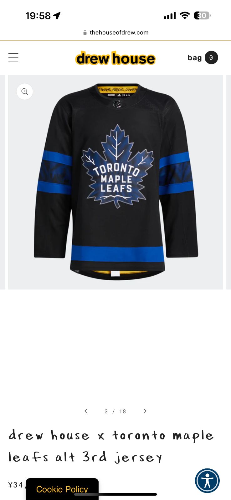 Drew house X maple leafs hockey Jersey - メルカリ