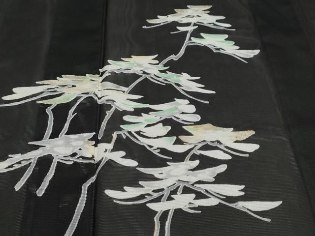 平和屋着物＊夏物 訪問着 絽 樹林文 金彩 洗える着物 AAAY0574sx