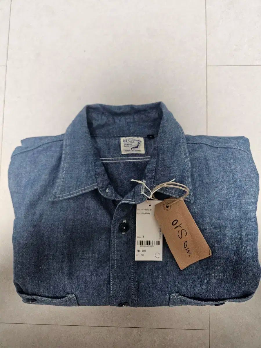 4 |レギュラー orSlow オアスロウ シャンブレーシャツ 8070 レギュラーフィット