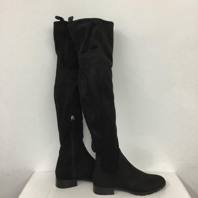 ザラ ニーハイゲートルブーツ バックル ブラック ZARA ザラ ニーハイ ゲートル ブーツ バックル ブラック 24．5