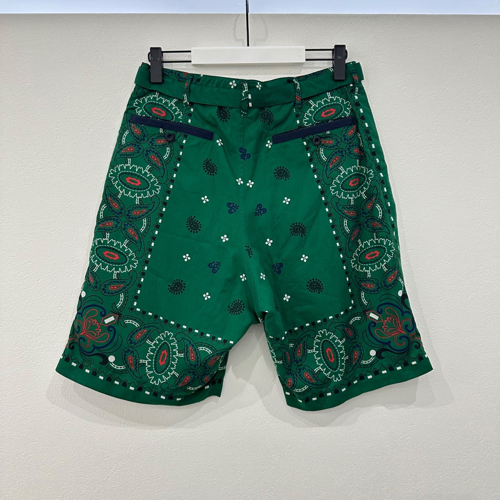 sacai サカイ バンダナ柄切替 ショートパンツ サイズ1 - メルカリ
