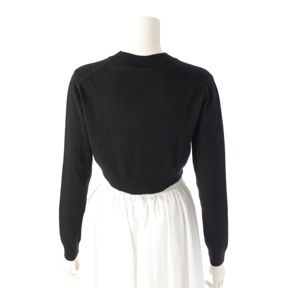 PATOU - パトゥ ウール クロップド ニット セーター トップス KN0998041999B ブラック XS【中古】 パトゥ ウール クロップド ニット セーター トップス