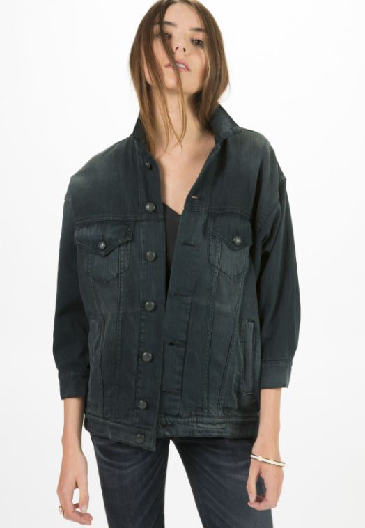 XS R13 オーバーサイズ ガーメントダイング デニム トラッカー ジャケット