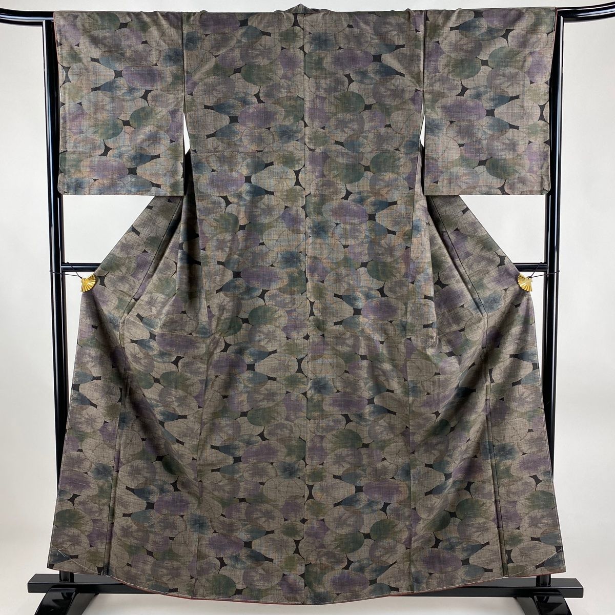 未使用品 長襦袢 オフホワイト 身丈126cm 墨流し お洒落 正絹