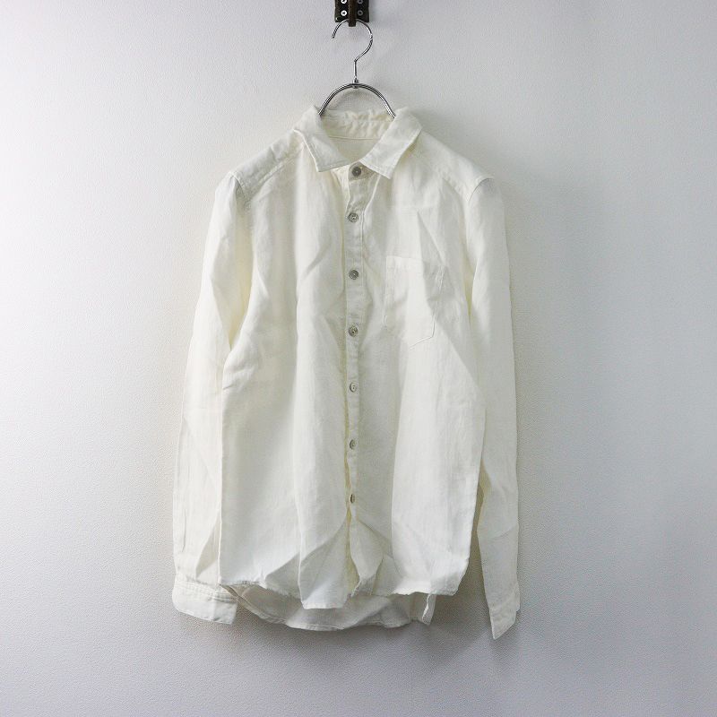 ネストローブ nest Robe リネンシャツ/ホワイト ブラウス 長袖