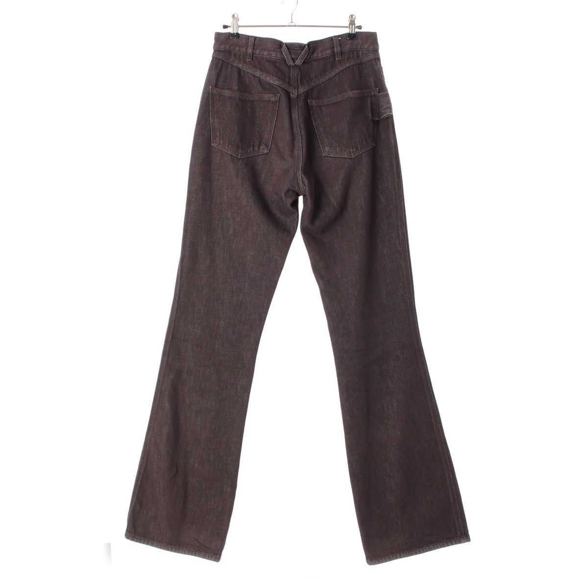 ボッテガヴェネタ 21年 コットン デニム ワイド パンツ ボトムス 668567 ブラウン 40