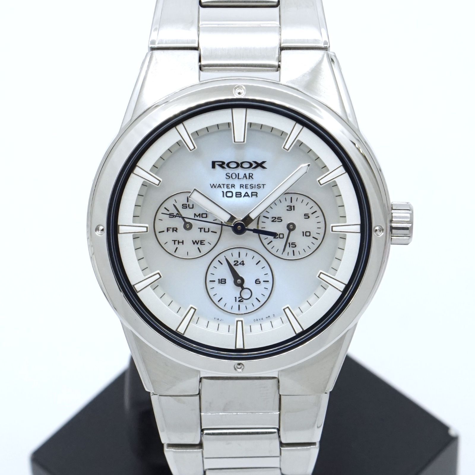 セイコー SEIKO ALBA ROOX ABFD101 スモセコ ソーラー ホワイト 付属有 稼働品 25-M-842