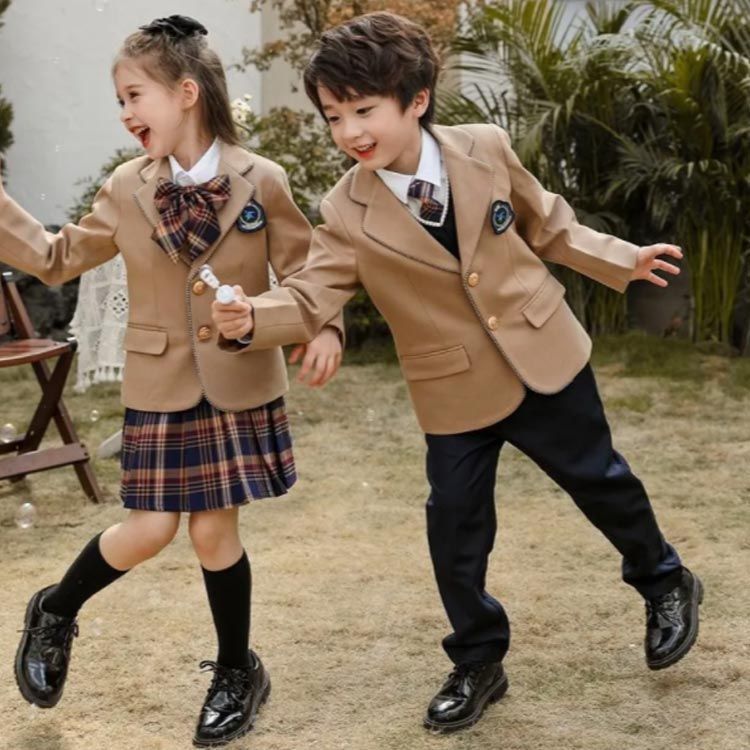 卒業式スーツ女の子男の子子供服フォーマルスーツパンツスーツフォーマルスカート卒園式イギリス風キッスカートスーツ5点セット