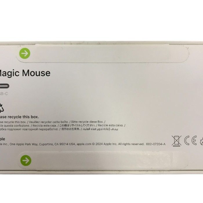 Apple - Apple Magic Mouse マウス ホワイト ワイヤレス 充電式 USB-C Multi-Touch対応 MXK53ZA/A 中古 T1 Apple Magic Mouse（USB-C）- ホワイト（Multi-Touch対応