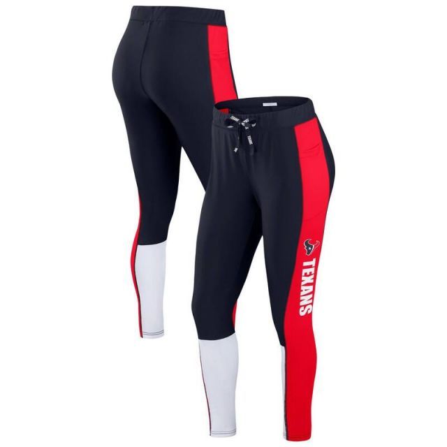【送料無料】 ウェア バイ エリン アンドルーズ レディース カジュアルパンツ ボトムス Women's WEAR by Erin Andrews Navy/Red Houston Texans Color-Block Leggings Txs Navy