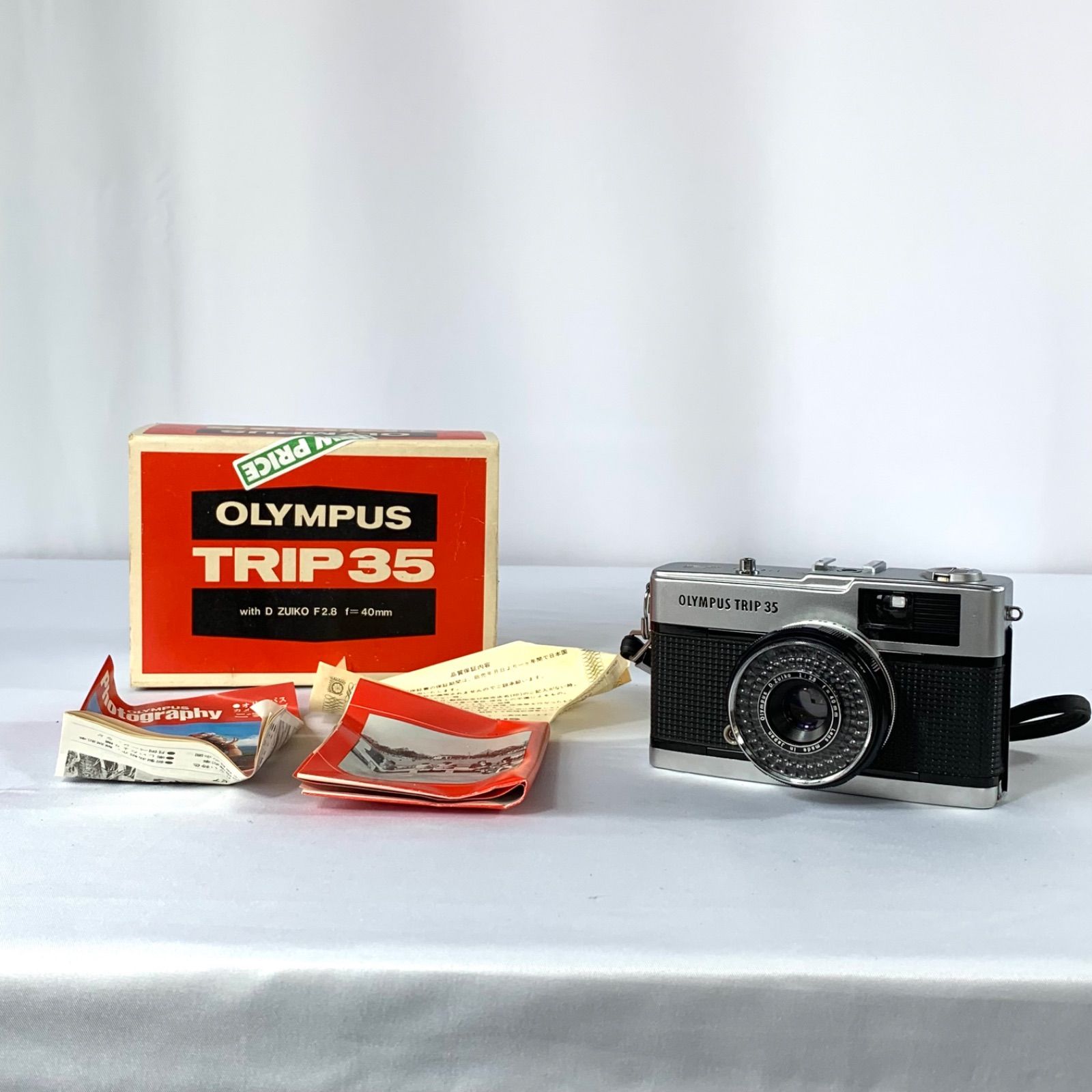 箱付き　当時物　OLYMPUS TRIP35 フィルムカメラ　昭和レトロ 完動品】レトロなフィルムカメラ オリンパス TRIP35 オレンジ色