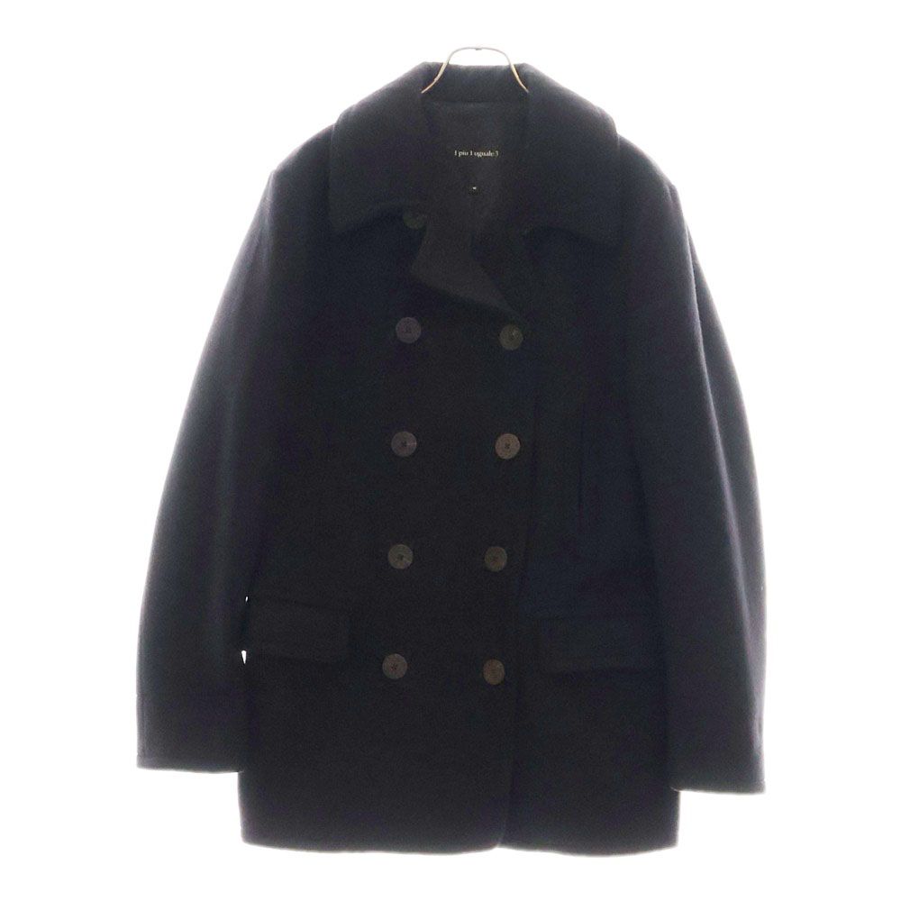 1 PIU 1 UGUALE 3 RELAX ウノピゥウノウグァーレトレ ×YOSHIMASA HOSHIBA 干場義雅 13 STAR 10 BUTTON P-COAT ブラックミリタリー ウールPコート ブラック MRC118