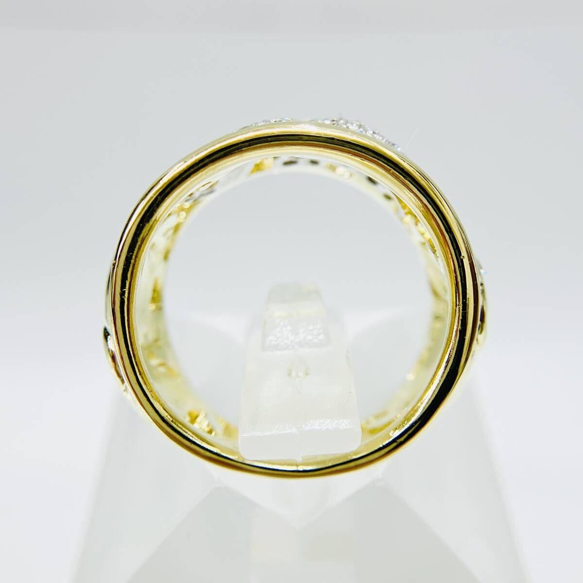 鑑別書付 K18 天然ダイヤモンド 0.24ct 7号 8.4g リング 指輪
