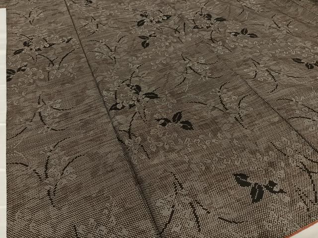 平和屋着物○本場大島紬 泥染 カタス7マルキ 花唐草文 小田急百貨店