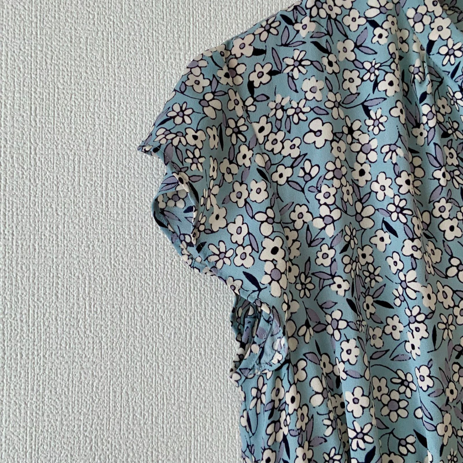 ☆美品☆【IENA イエナ】フラワープリントワンピース ブルー