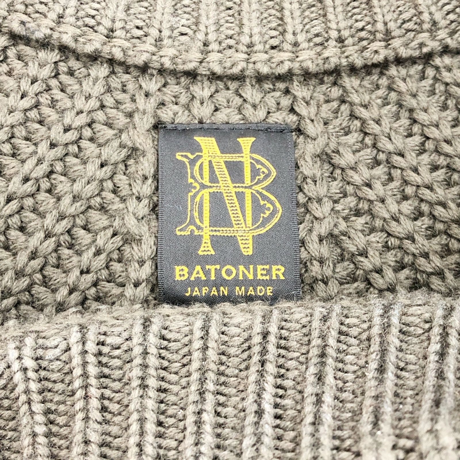 BATONER バトナ― ウール 5G片畦 SIGNATURE クルーネックニット BN-18FM 