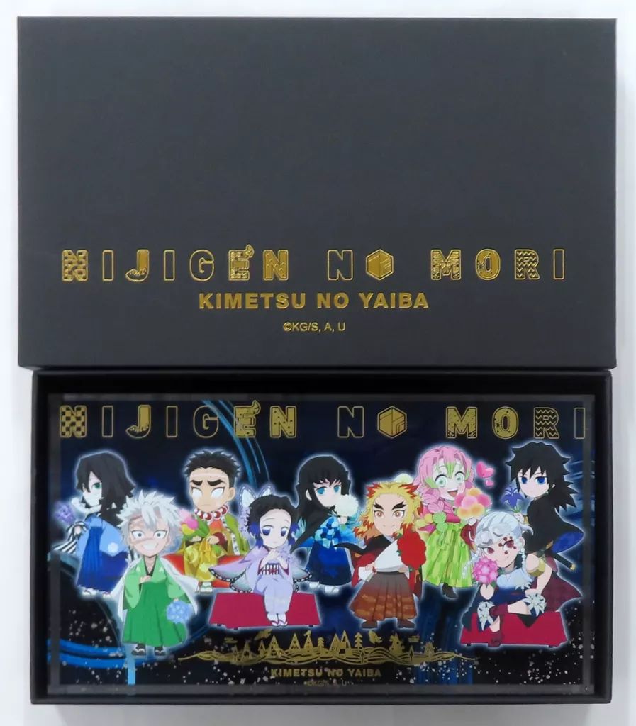 ￡鬼滅の刃　ニジゲンノモリ　アクリルブロック2種￡ 中古】アクリルスタンド・アクリルパネル 集合(B柄/柱) アクリル