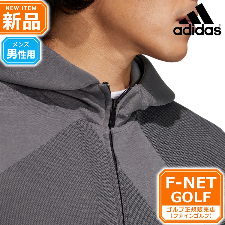 新品(メンズM)アディダス ゴルフ adidas GOLF グレー ビッグロゴ