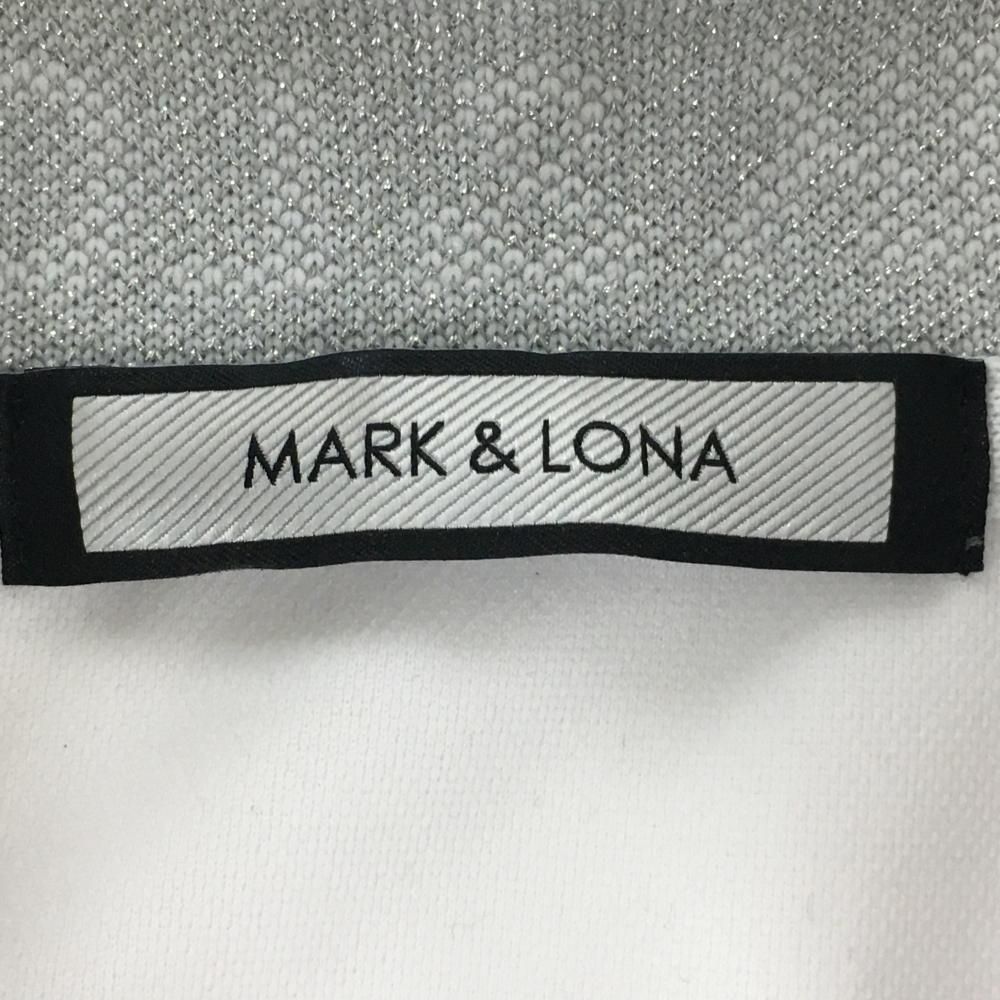 MARK&amp;LONA - マークアンドロナ ノースリーブポロシャツ 白 スカル サイドロゴテープ  レディース 38(M) ゴルフウェア MARK＆LONA マークアンドロナ ノースリーブポロシャツ 白 スカル サイドロゴ