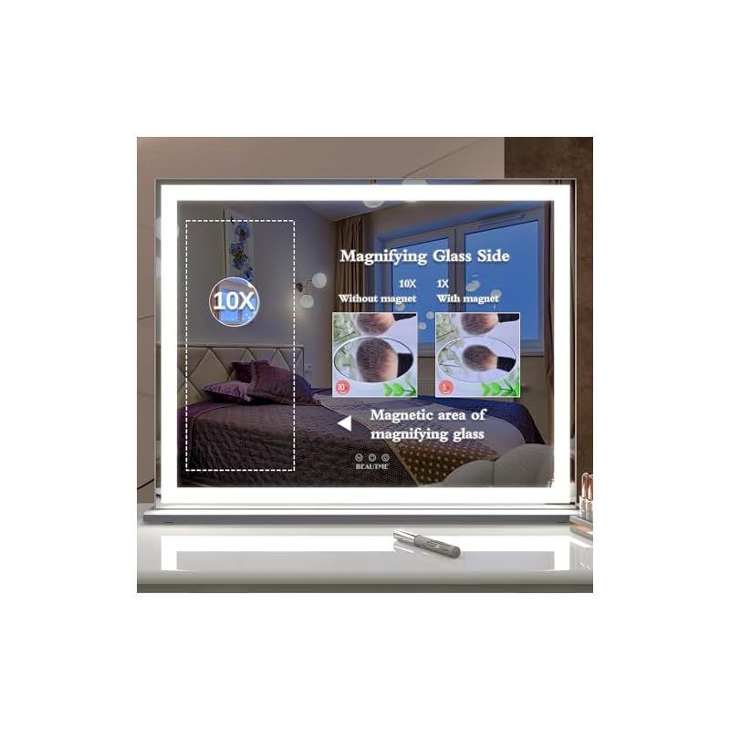 大型化粧鏡 ハリウッドミラー 卓上用 女優ミラー 化粧鏡 BEAUTME Amazon.co.jp: BEAUTME 女優ミラー 化粧鏡 ハリウッドミラー 壁掛け