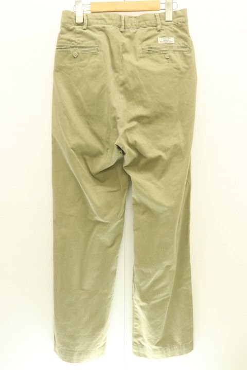 【中古】 Polo by Ralph Lauren メンズチノパン -- チノパン Polo by Ralph Lauren W34×L30 カーキ リサイズ