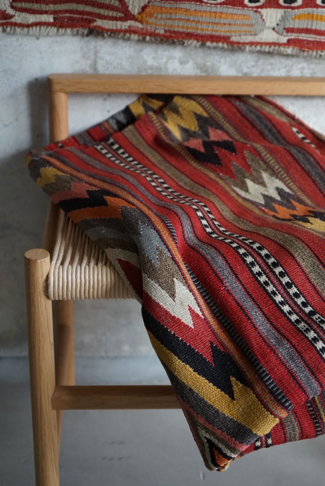 トライバルラグ トルコ オールドキリム 1950-1960年代 159 × 116 cm