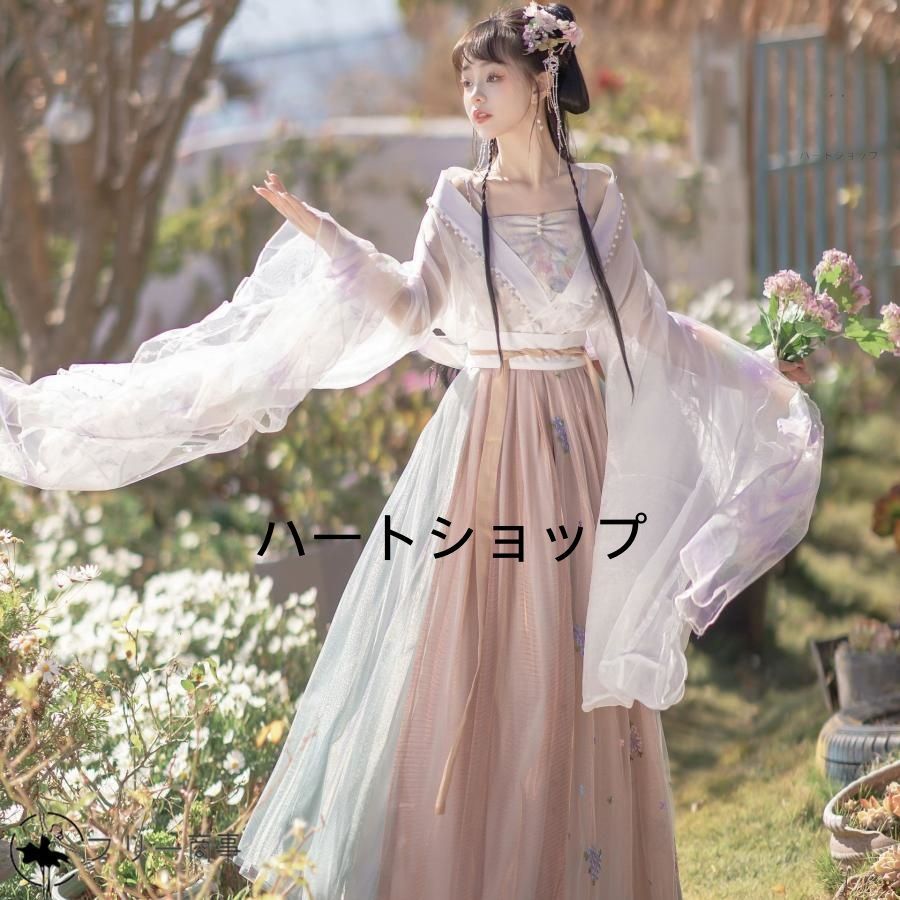 レジャー 漢服 中華服舞台服装 華流ステージコスプレ衣装 中国古代宮廷風コスプレ衣装 イベント さくら祭りパーティーダンス衣装 チャイナドレス 写