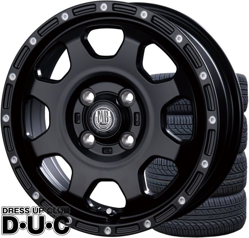 12インチアルミホイールタイヤセット 軽トラック 軽バン 145|80R12 ヨコハマY356 MUD BAHN XR-910K MBK|PP 12-4.0 12-4.00B 145R12 6PR 車検対応