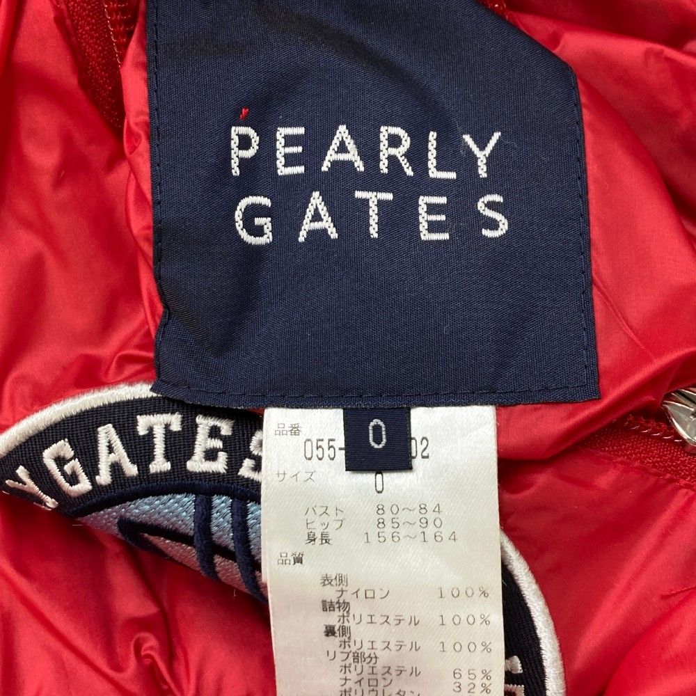 サイズ：0 PEARLY GATES パーリーゲイツ 2WAYリバーシブル中綿ジップ