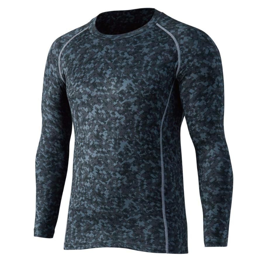 おたふく手袋 冬用インナー 長袖 丸首 保温 起毛 コンプレッション 吸汗速乾 メンズ JW-174 迷彩 L 5枚組