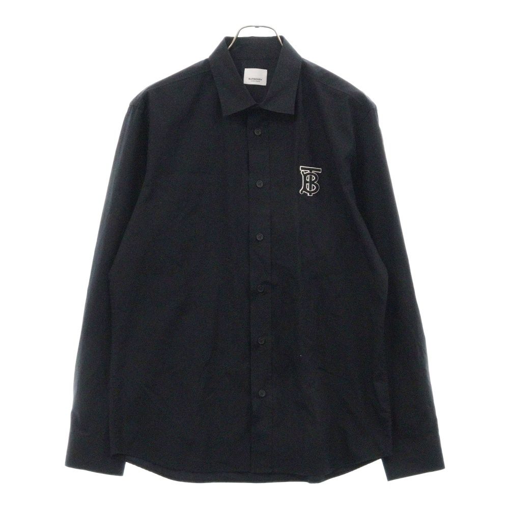 BURBERRY (バーバリー) モノグラムコットンシャツ 長袖シャツ ブラック 8023463