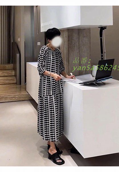 新製品 ミモレ丈ワンピース 半袖 プリントワンピース ルーズ 切り替え 個性的 MからXXLお出かけ女子会20代30代40代50代60代 大きいサイズ有り yan5a586245 快活な