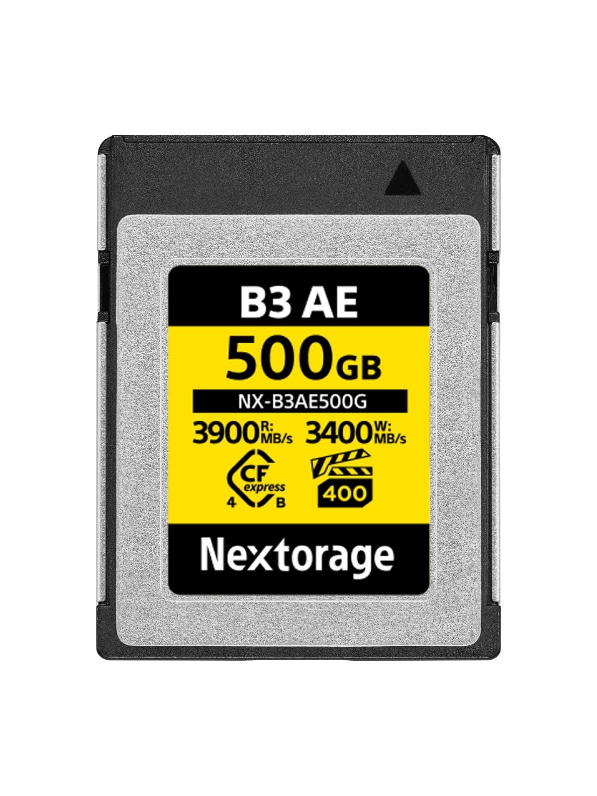 Nextorage 日本メーカー CFexpress 4.0 Type B 500GBメモリーカード 最大読み出し速度3900MB|s 最大書き込み速度3400MB|s 最低継続書き込み速度850MB|s NX-B3AE500G CF express 4.…