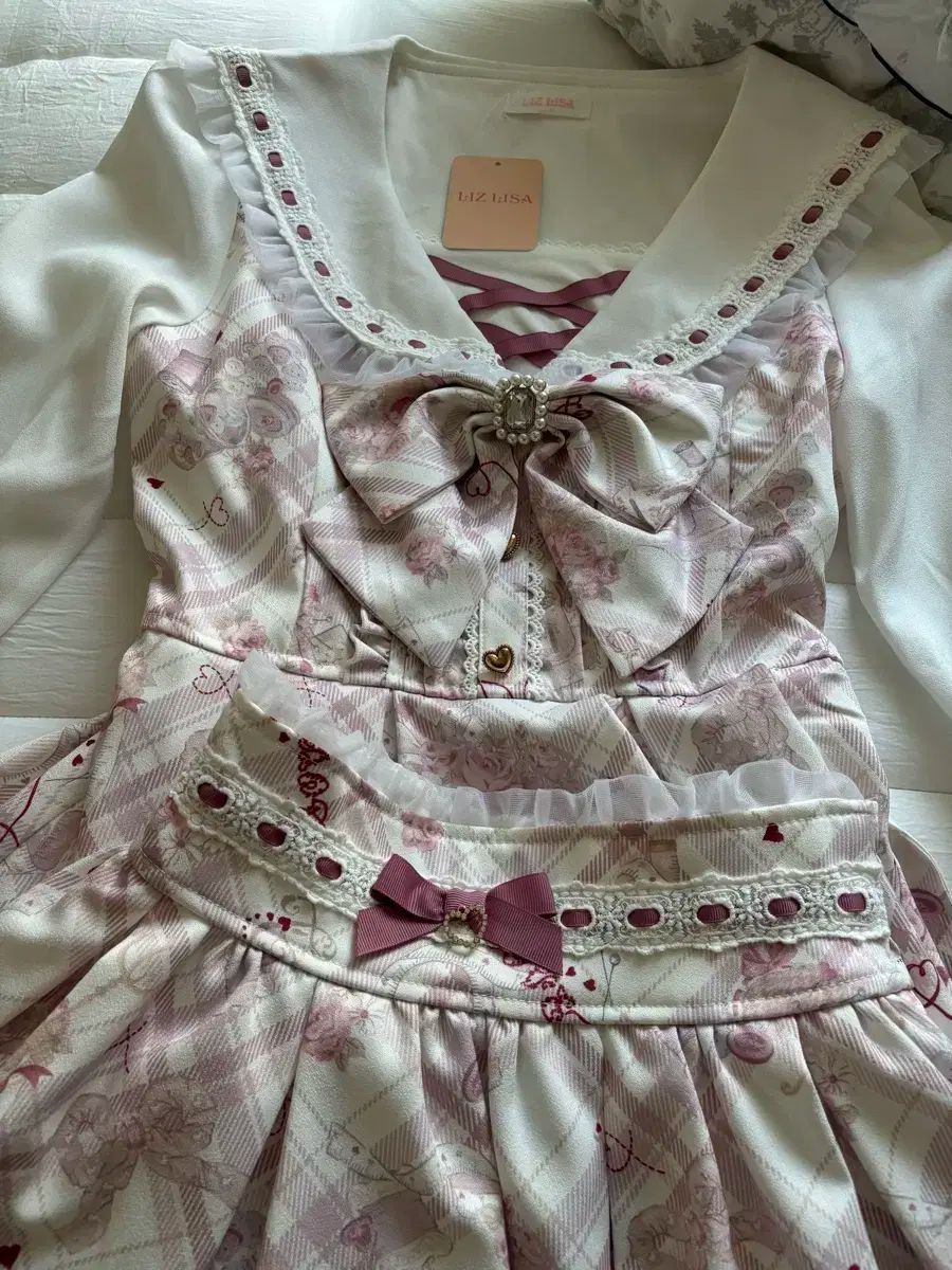 リズリサ ソーイングベア セットアップ ピンク 長袖